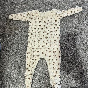 Quincy Mae Floral Cream Baby One Piece
